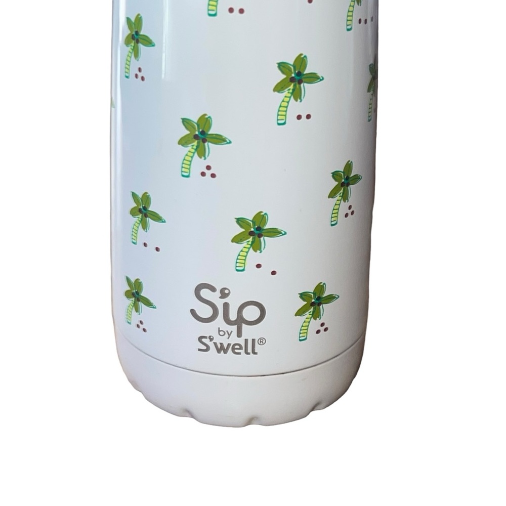 S'ip by S'well Stainless Steel Island Time Palm Trees Water Bottle 15 Fl Oz EUC - Picture 2 of 5